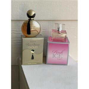 Avon Far Away Gold Perfume Spray 1.7 Fl Oz + Pink Ice by Rue21 Perfume 1.7 fl oz
